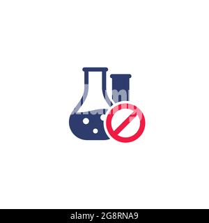 Chemical free icon on white Stock Vector