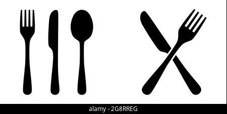 Fork knife and spoon vector icon Stock Vector