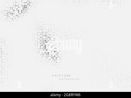 Abstract halftone dotted background. Monochrome pattern with dot and circles. Vector modern futuristic texture for posters, business cards, postcards Stock Vector