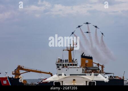 Blue Angles, Pensacola Beach Stock Photo