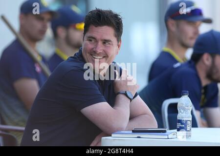 BECKENHAM, UK. JULY 22ND Durham Director of Cricket, Marcus North, seen during the Royal London One Day Cup match between Kent and Durham at the County Ground, Beckenham on Thursday 22nd July 2021. (Credit: Will Matthews | MI News ) Credit: MI News & Sport /Alamy Live News Stock Photo