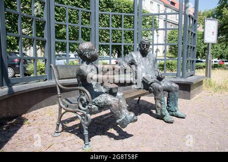Gunter Grass Monument in Gdansk, Poland. June 23rd 2021 © Wojciech Strozyk / Alamy Stock Photo *** Local Caption *** Stock Photo
