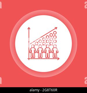 Overpopulation color glyph icon. Eco problems. Isolated vector element. Outline pictogram for web page, mobile app, promo Stock Vector