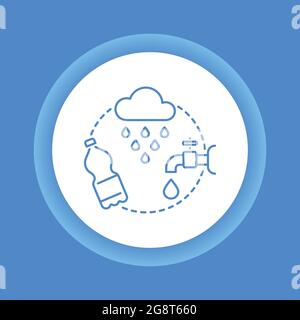 Water resources line color icon. Hydropower concept. Eco friendly ...