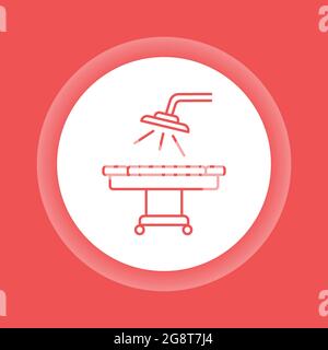 Operating hospital room color glyph icon. Surgical emergency. Pictogram for web page, mobile app, promo. Stock Vector