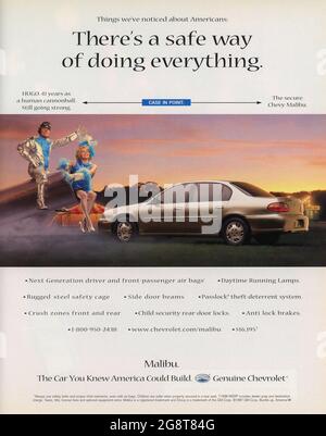 Full Page Advertisement from Life Magazine, December 1998 issue, USA Stock Photo