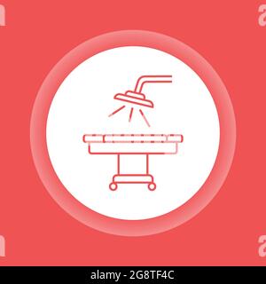 Operating hospital room color glyph icon. Surgical emergency. Pictogram for web page, mobile app, promo. Stock Vector
