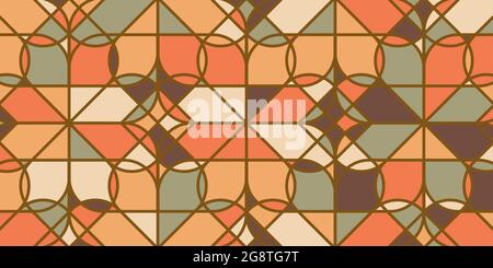 Abstract geometric pattern floral retro background. Pastel color with gold lines for carpet,wallpaper,clothing,wrapping,batik,fabric Stock Vector