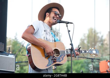 July 21, 2021 - Raleigh, North Carolina; USA - Musician TRE BURT performs live as his 2021 tour makes a stop at the Red Hat Amphitheater located in Raleigh. Copyright 2021 Jason Moore. (Credit Image: © Jason Moore/ZUMA Press Wire) Stock Photo