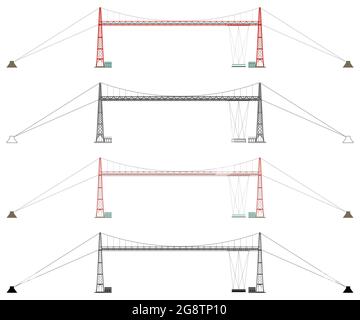 Bridge of Biscay, Basque Country, Spain Stock Vector