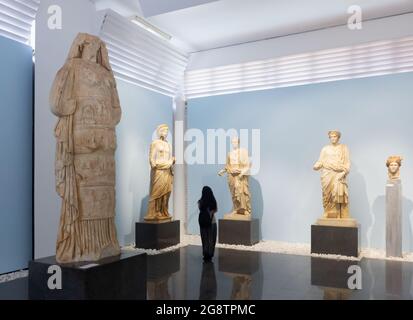 Aydin, Turkey - January 06, 2021: Archaeological site of Helenistic city of Aphrodisias in Western Anatolia. Ancien Stock Photo