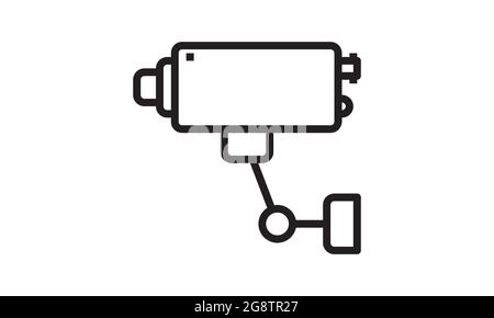 Cctv camera  icon. Surveillance cam vector illustration isolated on white. Security camera glyph style design, designed for web and app. Eps 10 Stock Vector