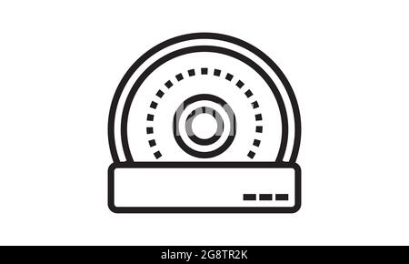 Security Camera Dome Icon In Flat Style Vector For Apps, UI, Websites ...