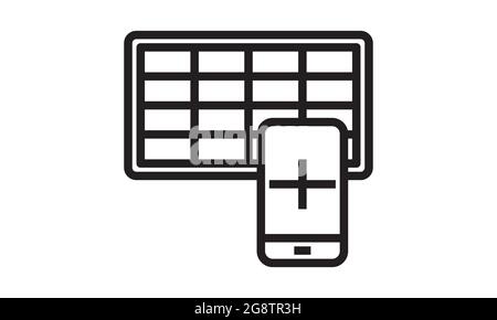 Surveillance room icon in single color. Monitor cctv, computer, protection, screen Stock Vector