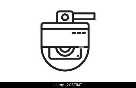 Cctv camera icon. Surveillance cam vector illustration isolated on white. Security camera glyph style design, designed for web and app. Eps 10 Stock Vector