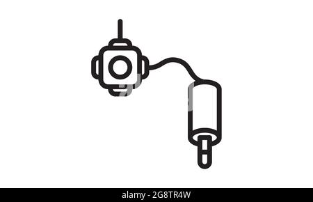 Wireless security camera icon design, Digital technology communication social media internet web and wireless theme Vector illustration - Stock Vector