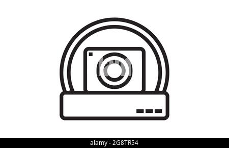 vigilance camera icon over white background, vector illustration Stock Vector