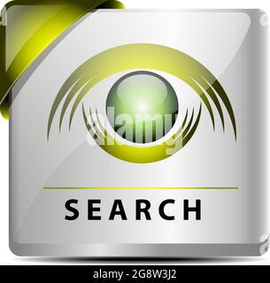 Originally designed search button/icon Stock Vector