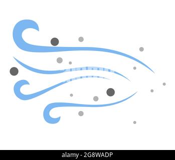 Air Pollution - High Wind - Icon as EPS 10 File Stock Vector