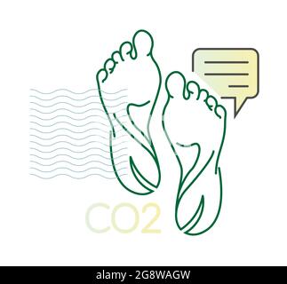 Carbon Footprint - Stock Icon as EPS 10 File Stock Vector