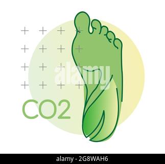 Carbon Footprint - Stock Icon as EPS 10 File Stock Vector