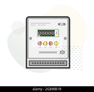 Electrical Power Meter - Stock Illustration as EPS 10 File Stock Vector