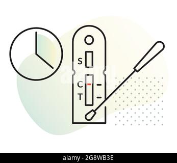 COVID-19 - Regular Rapid Lateral Flow Test Kits - Illustration as eps 10 File. Stock Vector
