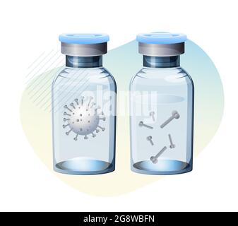 Novel Coronavirus - 2019-nCoV - Vaccine Types - Illustration as EPS 10 File Stock Vector