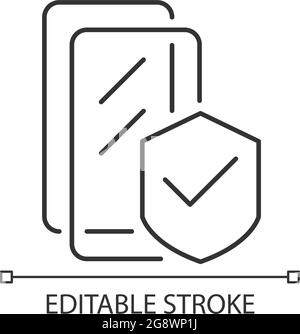 Screen protectors linear icon Stock Vector