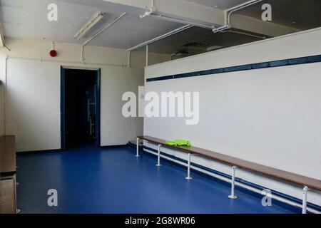changing room in a classic english secondary school in london england ...