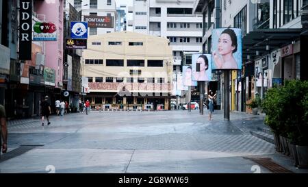 Siam Square mid-day Bangkok Thailand during covid 19 Stock Photo