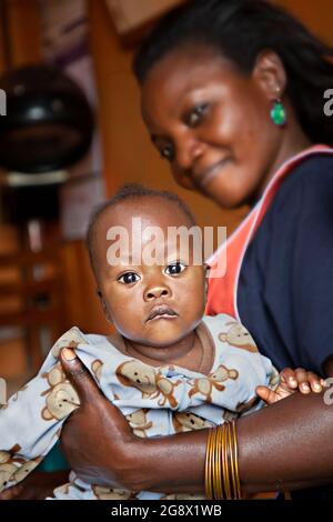 Mother and her baby in Kampala, Uganda Stock Photo