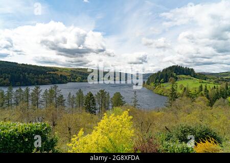View across Lake Vyrnwy in Powys North Wales. Stock Photo