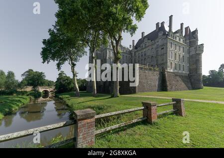 Château de Brissac at Brissac-Quincé, Loire Valley, France Stock Photo