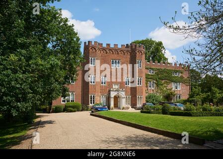 Hertford Castle gatehouse in the historic town of Hertford, South East England Stock Photo