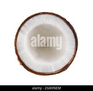 Coconut. Half isolated on white background Stock Photo