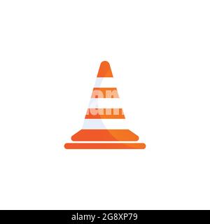 Construction cone icon, vector illustration design. Tools collection. on white background Stock Vector