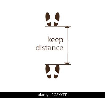 Social distance. COVID-19 keep your distance Stock Vector