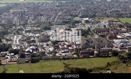 aerial view of Royal Bolton Hospital in Farnworth near Bolton (this view from the North) Stock Photo