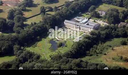 aerial view of a Carmelite Monastery (Catholic church) in the Allerton district of Liverpool Stock Photo