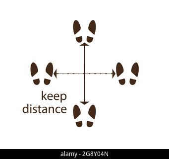 Social distance. COVID-19 keep your distance Stock Vector