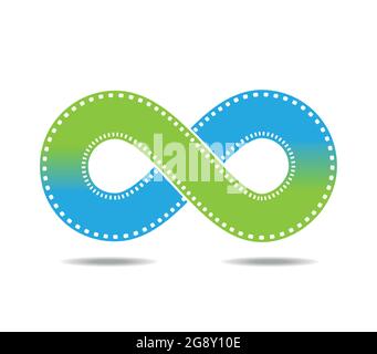 Mobius loop made of filmstrip. Film reel. Infinity symbol Stock Vector ...
