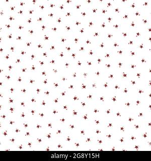 Ditsy ladybug back to school vector seamless pattern background. Dense backdrop with fun scattered cartoon kawaii ladybird characters holding pencils Stock Vector