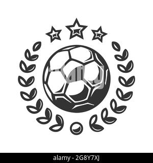 Emblem of a football ball. Football tournament vector logo. Isolated on a white background Stock Vector