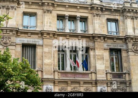 The Lycée Voltaire is a secondary school in Paris, France, established in 1890. Stock Photo