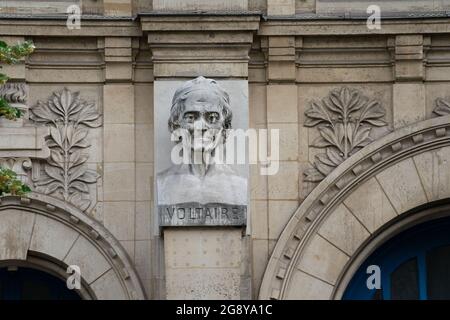 The Lycée Voltaire is a secondary school in Paris, France, established in 1890. Stock Photo