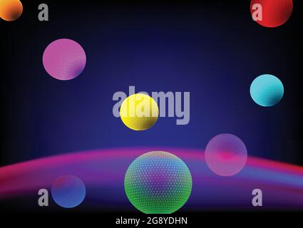 Abstract background circle global space planet earth science technology sphere wallpaper pattern vector illustration EPS10 Stock Vector
