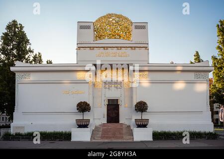 Vienna, Austria - June 4 2021: Secession Building with Golden Dome also called Wiener Secession. Stock Photo