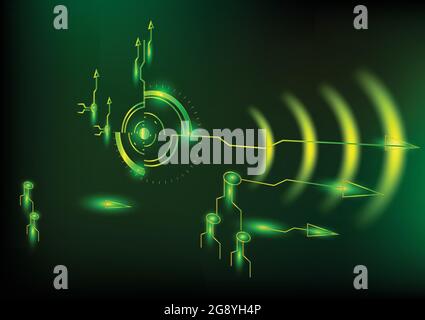 Abstract background circles hi-tech technology global space science  wallpaper backdrop pattern light symbol modern pattern vector illustration EPS10 Stock Vector