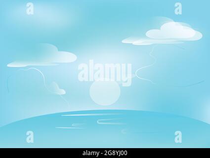 Abstract backgrounds wallpaper backdrop natural weather clear cloudy sky template pattern scenery vector illustration EPS10 Stock Vector
